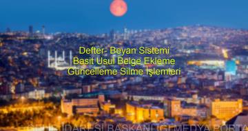 Defter beyan mükellef ekleme